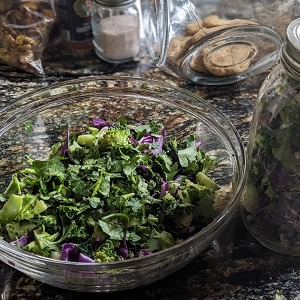 Broccoli Kale and Cabbage Salad